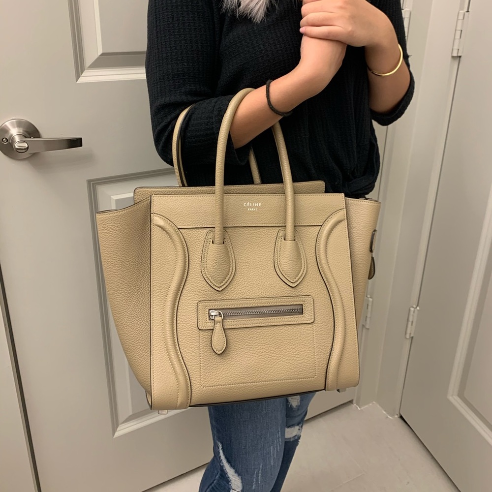 Celine Drummed leather Micro Luggage
